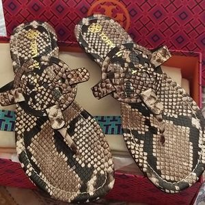 Tory Burch Snake Print Miller Sandal